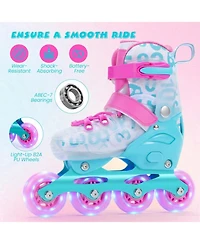 Sugift 4-Size Adjustable Kids Inline Skates for Beginners Ages 5-7
