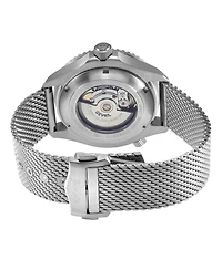 Gevril Men's Swiss Made Hudson Yards Swiss Automatic Silver Stainless Steel Mesh Band Watch