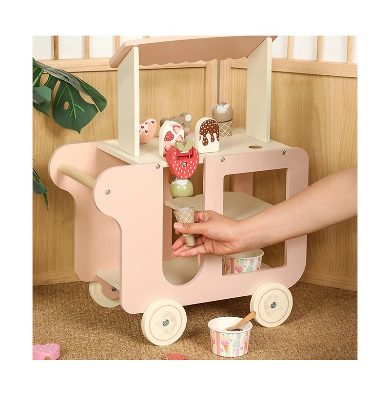Bruce & Shark Wooden Ice Cream Truck Toy Set, Ages 3+