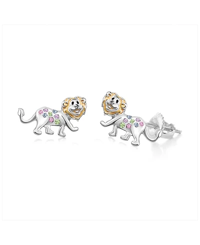 Chanteur Kids Lion Hypoallergenic Earrings for Girls with Surgical Titanium Screwbacks