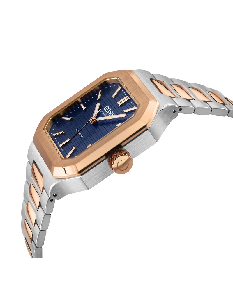 Gevril Men's Swiss Made Grand Concourse Swiss Automatic Two tone Stainless Steel Bracelet Watch