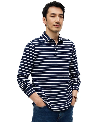 Tommy Hilfiger Men's Waffle Stripe Polo Shirt