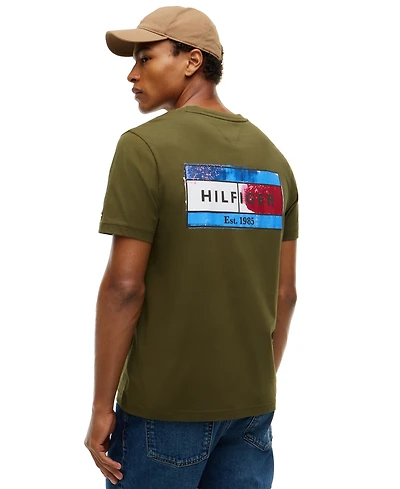 Tommy Hilfiger Men's Brand Love Back Flag Graphic T-Shirt