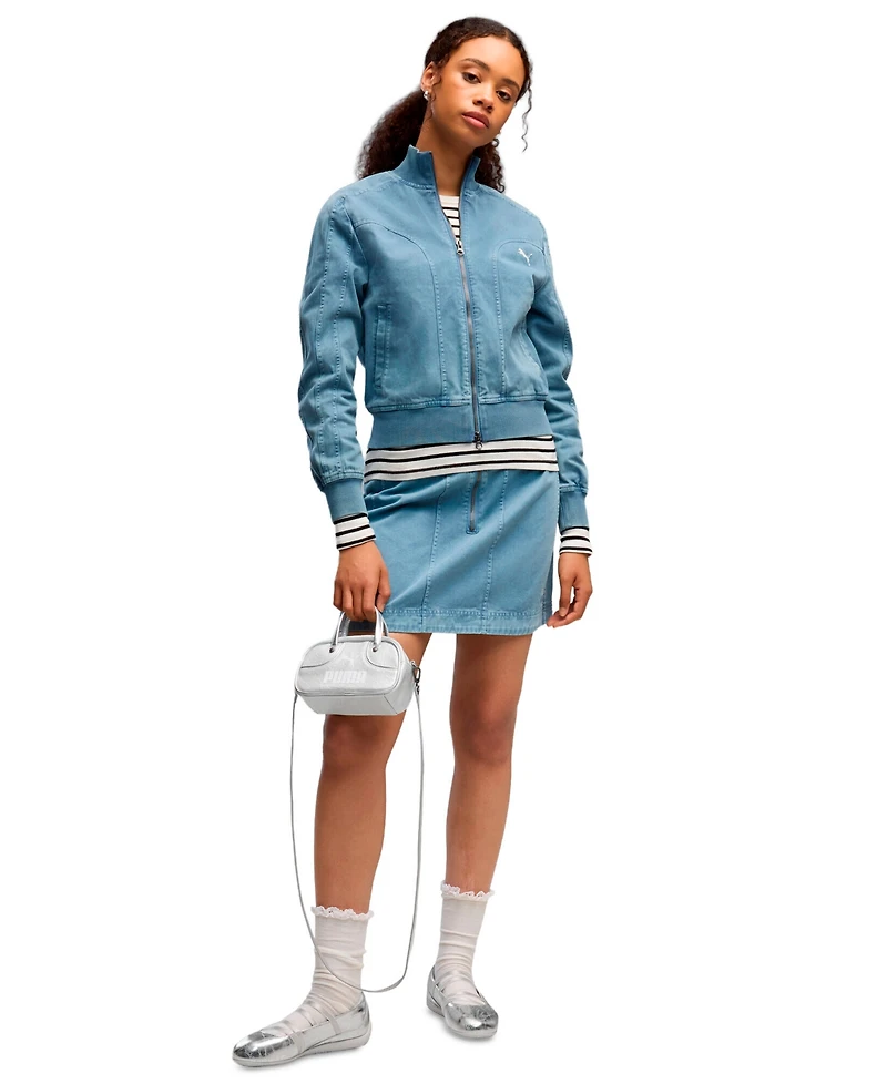 Puma Women's Future.Puma.Archive Mini A-Line Washed-Twill Skirt