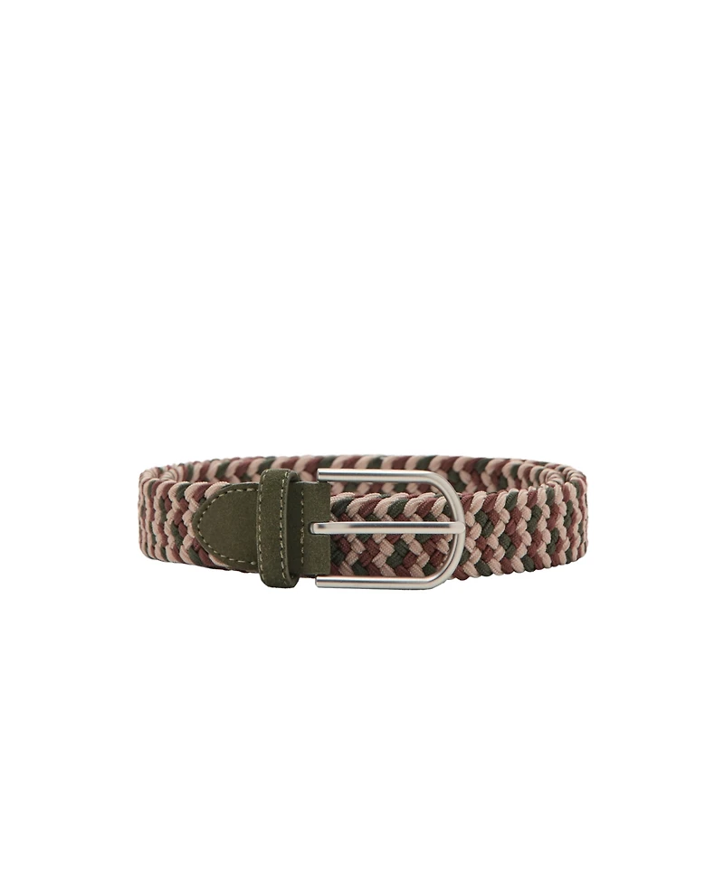 Mango Men's Braided Elastic Coloured Belt