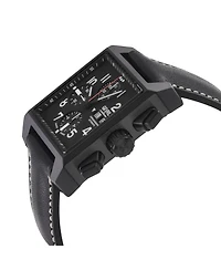 Gevril Men's Swiss Made Herald Square Swiss Automatic Black Italian Leather Strap Watch