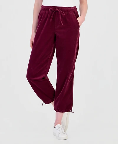 Style & Co Petite Corduroy Utility Pull-On Pants, Macy's Exclusive