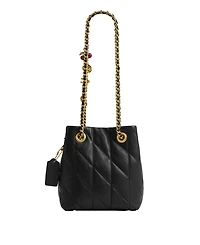 Coach Quilted Leather Jade Drawstring Mini Crossbody Handbag