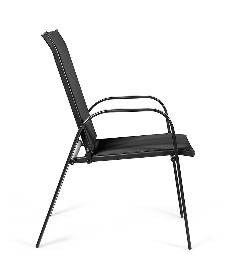 Costway Patio Chairs Dining Chair Garden Deck Yard Armrest
