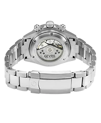 Gevril Men's Swiss Made New Amsterdam Swiss Automatic Silver Stainless Steel Bracelet Watch