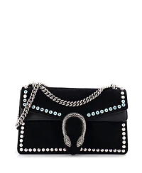 Pre-Owned Gucci Small Dionysus Bag Crystal Embellished Suede