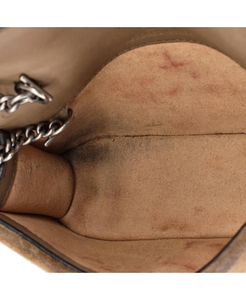 Pre-Owned Gucci Super Mini Dionysus Bag Gg Coated Canvas
