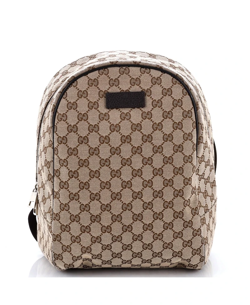 Pre-Owned Gucci Zip Around Travel Backpack Gg Canvas