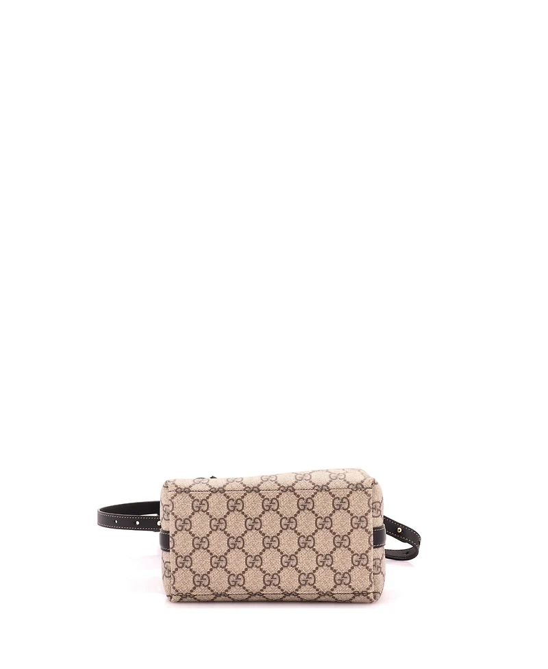 Pre-Owned Gucci Small Gg Emblem Bucket Bag Gg Coated Canvas