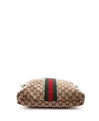 Pre-Owned Gucci Medium Web Messenger Bag Gg Canvas