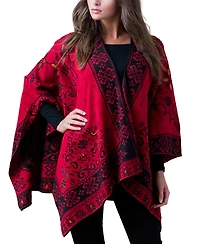 Simply Natural Reversible Alpaca Ruana