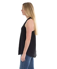 Wilt Women's Shrunken Mock Hem Shirttail Tank
