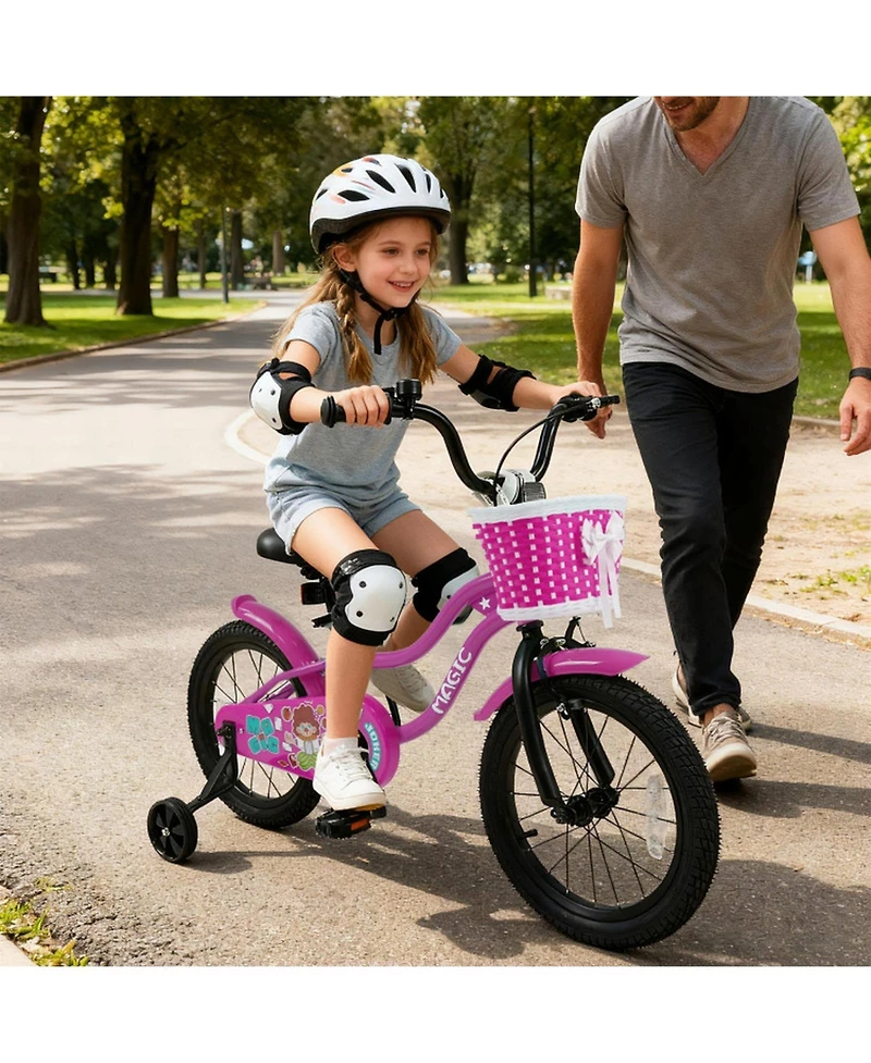 Sugift 16 in Kids Bike with Training Wheels for Ages 4-7 Years Old