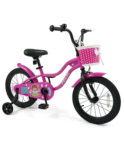Sugift 16 in Kids Bike with Training Wheels for Ages 4-7 Years Old