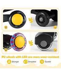Sugift Ride-On Wiggle Toy Car with Flashing Wheels, Battery-Free, Ages 3-8