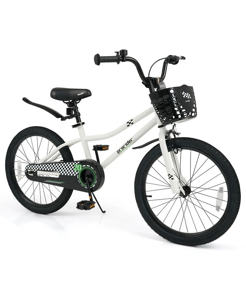 Sugift 20" Adjustable Kids Bike with Storage Basket, Ages 8+