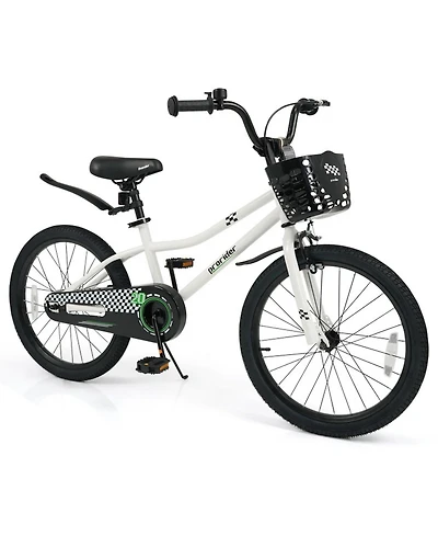 Sugift 20" Adjustable Kids Bike with Storage Basket, Ages 8+