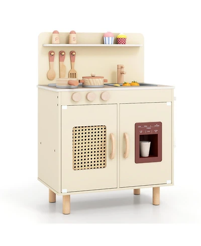 Sugift Realistic Ice Maker 10-Piece Play Kitchen Playset, Ages 3+