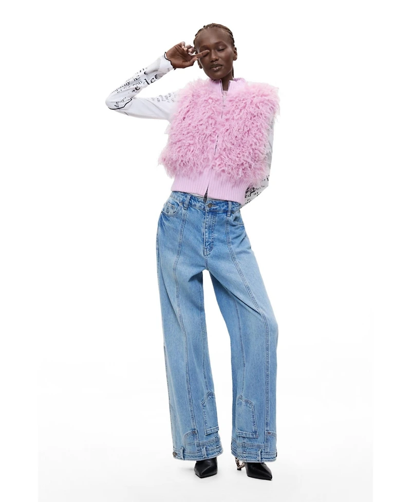 Desigual Women's Synthetic Fur Vest