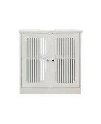 Busdays Floor Standing Bathroom Vanity Cabinet with Louvered Double Doors No Basin Included Storage Unit