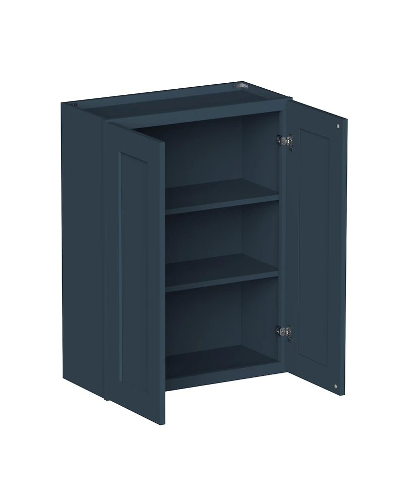 Boyel Living W27" Dove Wall Cabinet with Full Overlay Hdf Door for Custom Kitchen or Bathroom
