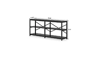 Slickblue 3-Tier Console Table with Storage Shelves for Entryway