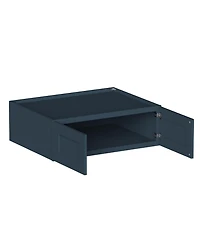 Boyel Living 12 Inch Height Double Door Deep Wall Cabinets, Ready to Assemble Kitchen Cabinet with Solid Wood Frame, Soft-Close Slides and Hinge