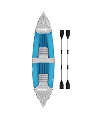 Hikeen K2 Kayak, 2 Person Inflatable Kayak, Includes Paddles, Aluminum Oars, Repair Kit, Portable Tandem Blow Up Boat