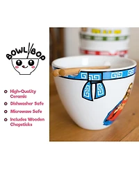 Boom Trendz Bowl Bop Can I Get A Ramen Japanese Dinnerware Set 16-Ounce Bowl, Chopsticks