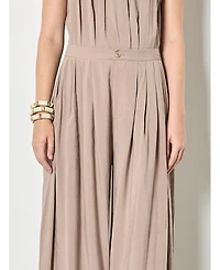 Apricot Women's Pleat Detail Super Wide Trouser