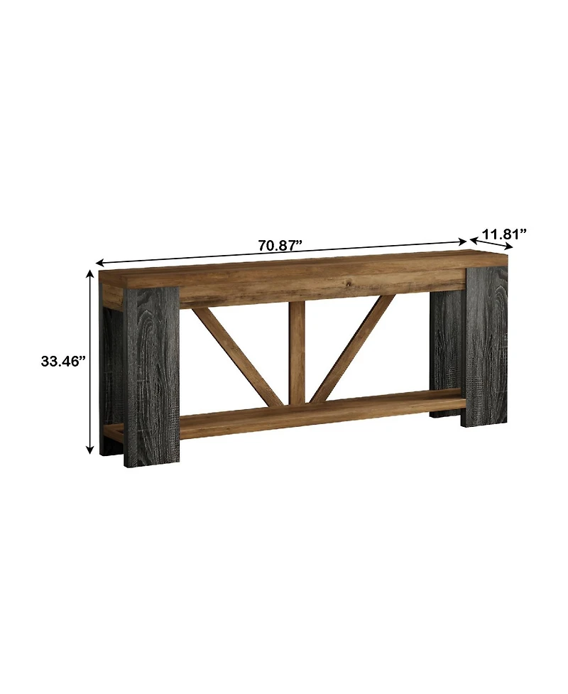 Slickblue Modern 2-Tier Hallway Console Table