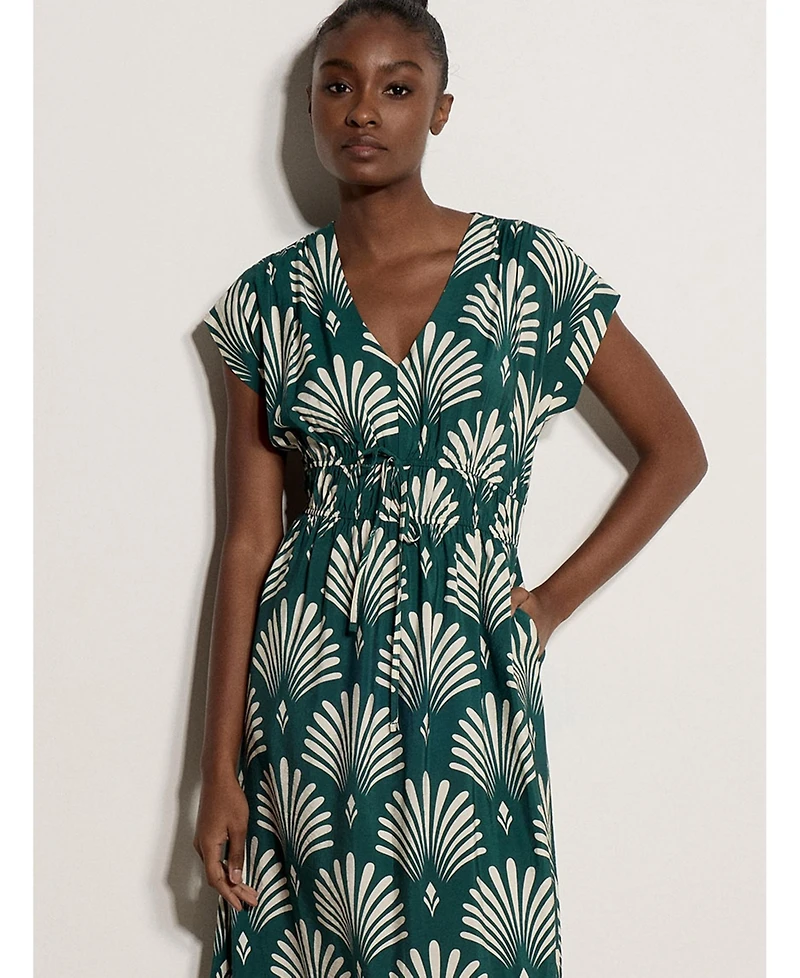 Apricot Women's Palm Geo Smock Waist Dress