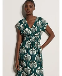 Apricot Women's Palm Geo Smock Waist Dress