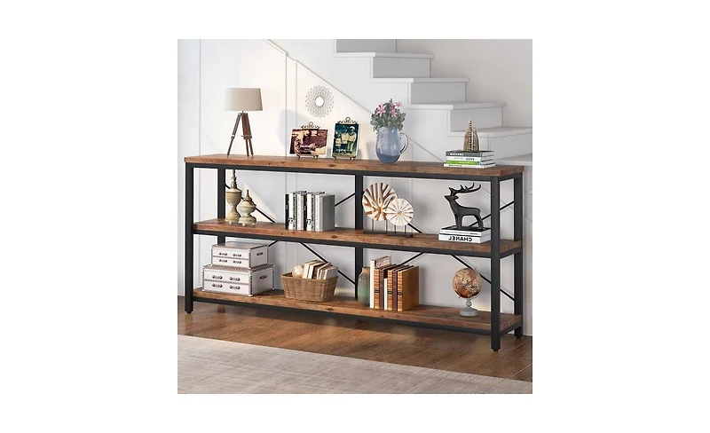 Slickblue 70.9" Console Table with 3-Tier Metal Frame Storage