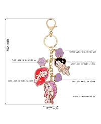 K-Pop Demon Hunters Bag Charm Keychain With Chibi Mira, Zoey, and Rumi Charm