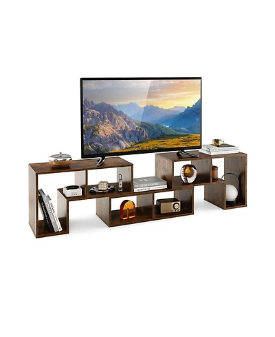 Gouun 3-Piece Modular Console Tv Stand with 6 Open Shelves for TVs