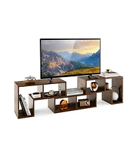 Gouun 3-Piece Modular Console Tv Stand with 6 Open Shelves for TVs