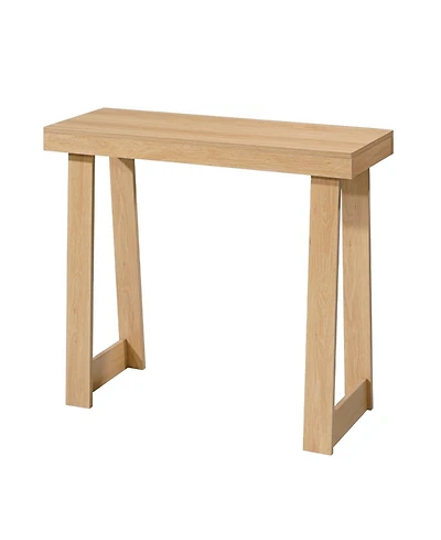 Slickblue Modern Console Table with Wooden Top, Narrow Sofa Entryway Desk for Hallway and Living Room