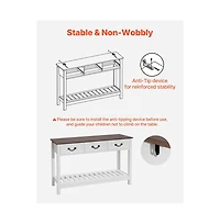 Slickblue Wooden Entryway Console Table with Storage Drawers, Bottom Shelf, Behind Couch Table for Home Decor