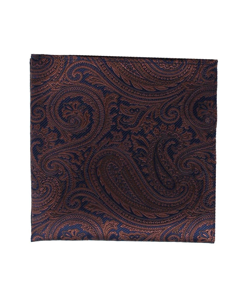 Trafalgar Men's Sobee Paisley Silk Necktie and Pocket Square