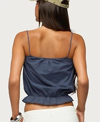 Edikted Women's Tohar Keyhole Tie Front Top