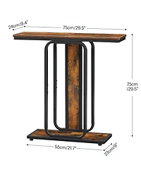 Slickblue Modern 2-Tier Slim Console Table for Entryway and Living Room