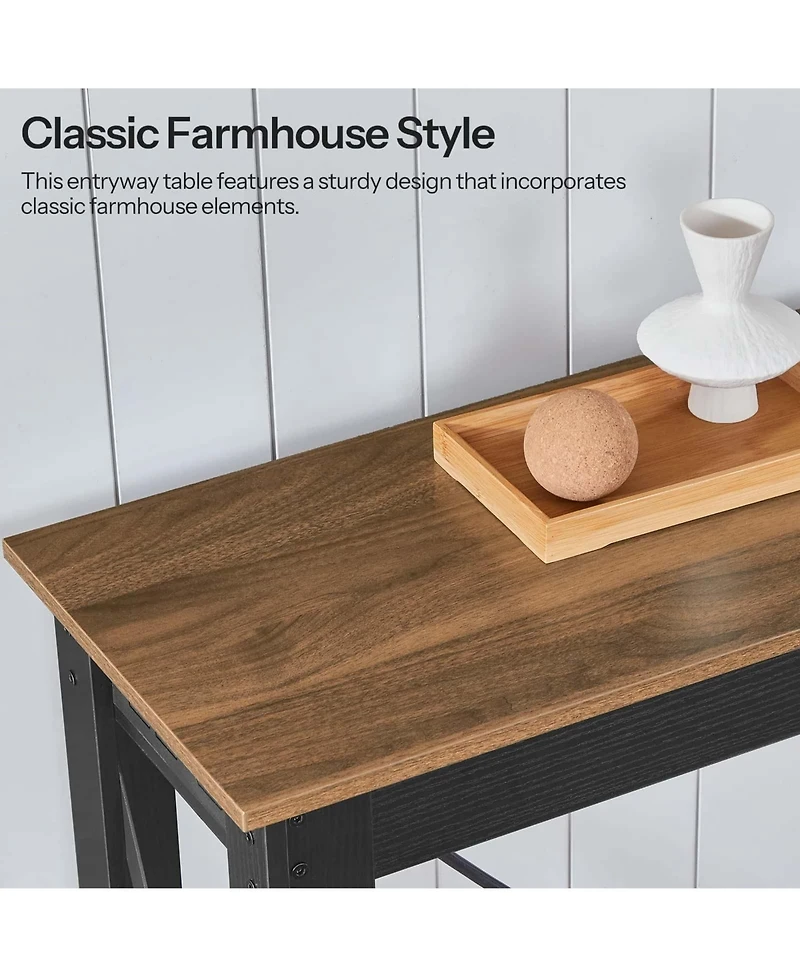 Slickblue Modern Entryway Table with Charging Station, Outlets and Usb Ports