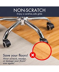 Danrong Heavy Duty Non Slip Office Chair Mat For Hardwood Floors Smooth Silent Glide Protector