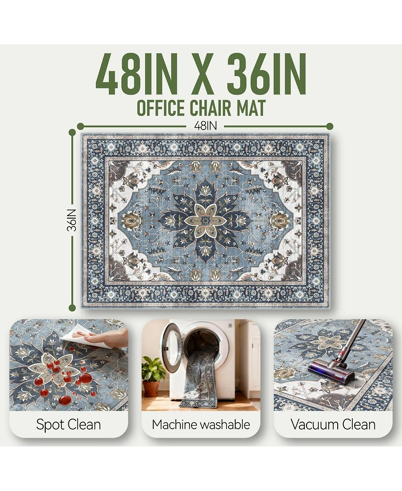 Danrong Office Chair Mat For Hardwood Floors Non Slip Washable Quiet Desk Rug Rolling Chairs